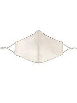 Front View Thumbnail - Ivory Lux Charmeuse Reusable Face Mask