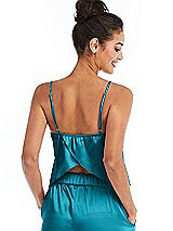 Rear View Thumbnail - Oasis Split Back Satin Cami Top with Slim Straps