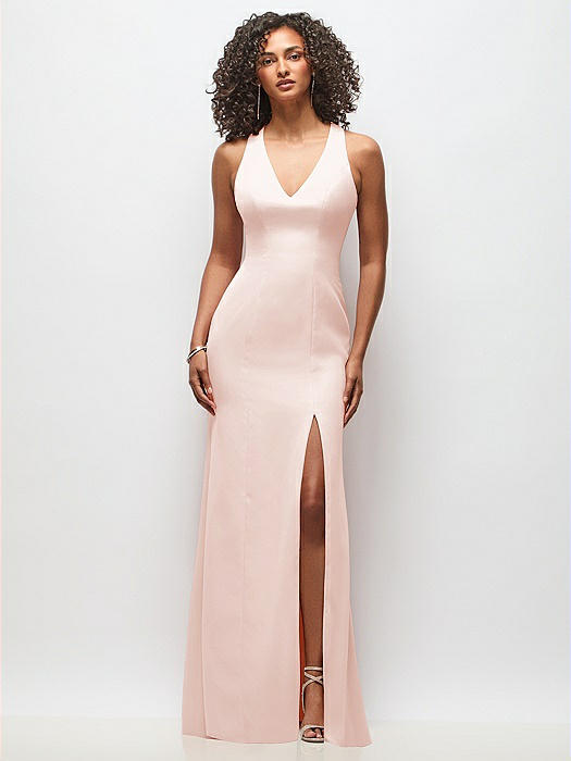 Criss-Cross Cutout Back Maxi Dress with Front Slit