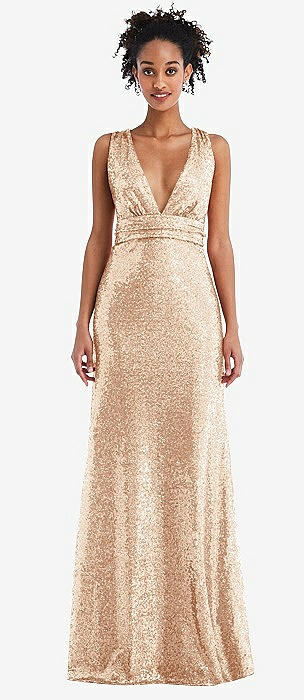 green emerald velvet dress Euron Rose Gold Crystal Ribbon Belt main image 0