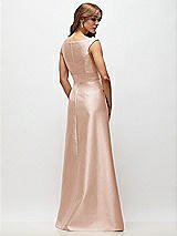 Rear View Thumbnail - Cameo Off-the-Shoulder Draped Wrap Satin Maxi Dress