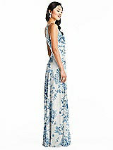 Side View Thumbnail - Cottage Rose Dusk Blue Bella Bridesmaids Dress BB130