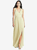 Front View Thumbnail - Butter Yellow Bella Bridesmaids Dress BB131