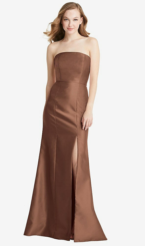 Front View - Cognac Bella Bridesmaids Dress BB133