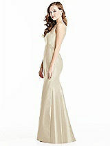 Side View Thumbnail - Champagne Bella Bridesmaids Dress BB135