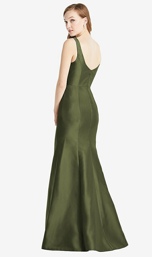 Back View - Olive Green Bella Bridesmaids Dress BB135