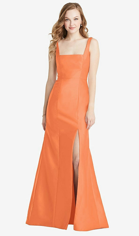 Front View - Portofino Orange Bella Bridesmaids Dress BB135