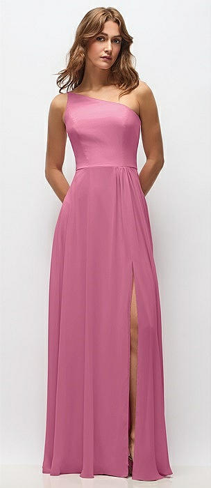After Six Orchid Pink Lux Chiffon Bridesmaid Dresses