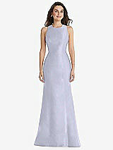 Front View Thumbnail - Silver Dove Jewel Neck Bowed Open-Back Trumpet Dress 