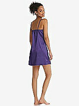 Rear View Thumbnail - Regalia - PANTONE Ultra Violet Mini Stretch Satin Slip with Adjustable Straps - Kyle