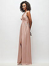 Side View Thumbnail - Toasted Sugar Deep V-Neck Shirred Skirt Maxi Dress with Convertible Straps