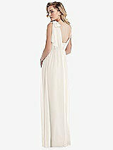 Alt View 2 Thumbnail - Ivory Empire Waist Shirred Skirt Convertible Sash Tie Maxi Dress