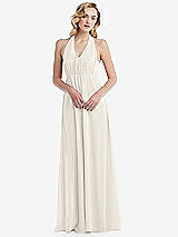 Alt View 5 Thumbnail - Ivory Empire Waist Shirred Skirt Convertible Sash Tie Maxi Dress