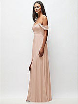 Side View Thumbnail - Cameo Off-the-Shoulder Basque Neck Maxi Dress with Flounce Sleeves
