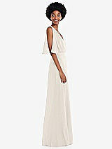 Alt View 2 Thumbnail - Ivory V-Neck Split Sleeve Blouson Bodice Maxi Dress