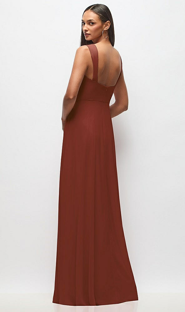 Back View - Auburn Moon Contoured Wide Strap Sweetheart Maxi Dress