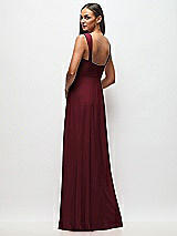 Rear View Thumbnail - Cabernet Contoured Wide Strap Sweetheart Maxi Dress
