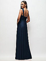 Rear View Thumbnail - Midnight Navy Contoured Wide Strap Sweetheart Maxi Dress