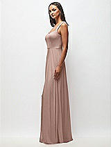 Side View Thumbnail - Neu Nude Contoured Wide Strap Sweetheart Maxi Dress