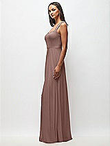 Side View Thumbnail - Sienna Contoured Wide Strap Sweetheart Maxi Dress