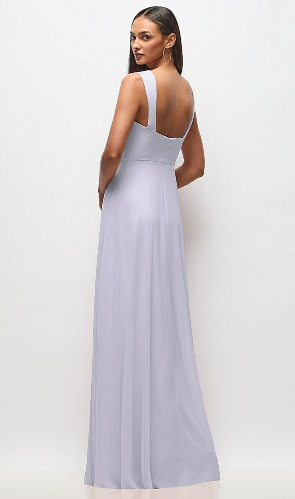 Back View - Silver Dove Contoured Wide Strap Sweetheart Maxi Dress