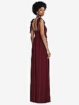 Rear View Thumbnail - Cabernet Convertible Tie-Shoulder Empire Waist Maxi Dress