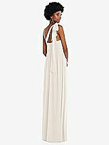 Alt View 3 Thumbnail - Ivory Convertible Tie-Shoulder Empire Waist Maxi Dress