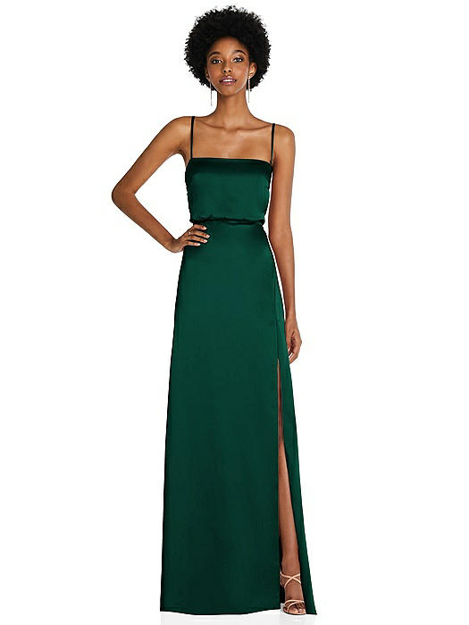 Low Tie-Back Maxi Dress with Adjustable Skinny Straps