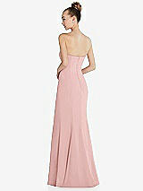 Rear View Thumbnail - Rose Strapless Princess Line Crepe Mermaid Gown