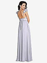 Rear View Thumbnail - Silver Dove Deep V-Neck Ruffle Cap Sleeve Maxi Dress with Convertible Straps