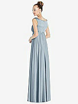 Rear View Thumbnail - Mist Convertible Strap Empire Waist Satin Maxi Dress