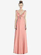 Side View Thumbnail - Rose Convertible Strap Empire Waist Satin Maxi Dress