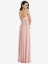 Rear View Thumbnail - Rose Twist Shirred Strapless Empire Waist Gown with Optional Straps