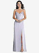 Front View Thumbnail - Silver Dove Cowl-Neck A-Line Maxi Dress with Adjustable Straps