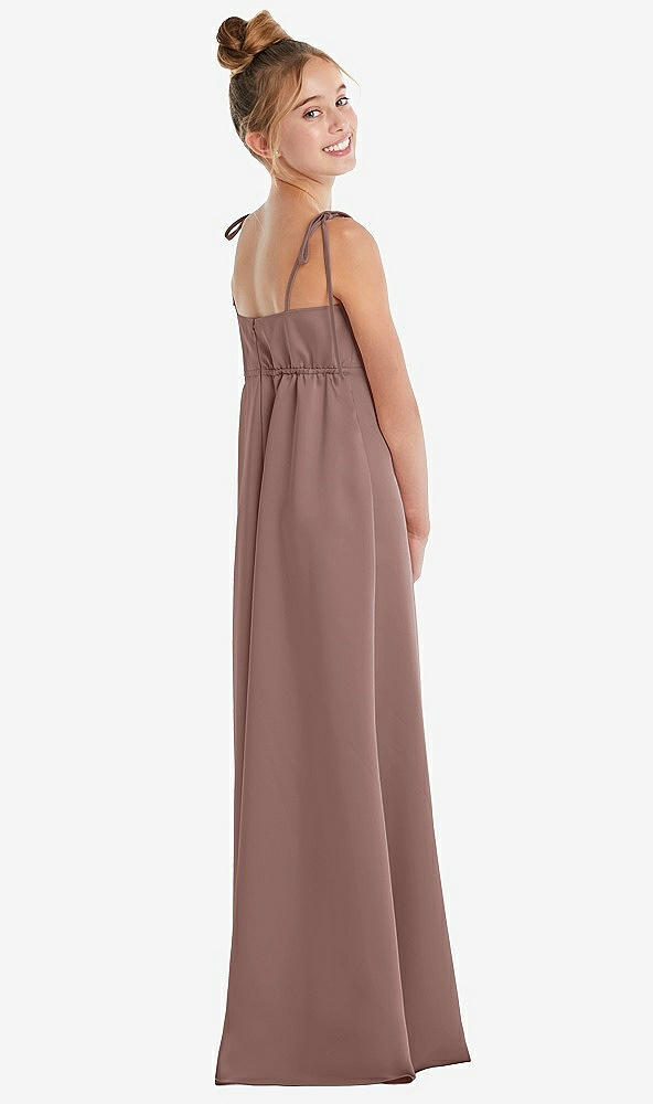 Back View - Sienna Tie Shoulder Empire Waist Junior Bridesmaid Dress