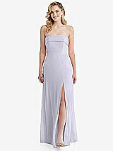 Front View Thumbnail - Silver Dove Cuffed Strapless Maxi Dress with Front Slit