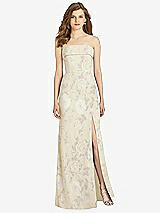 Front View Thumbnail - Butter Yellow Floral Bella Bridesmaids Dress BB139