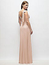 Rear View Thumbnail - Cameo Plunge Neckline Bow Shoulder Empire Waist Chiffon Maxi Dress