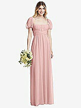 Alt View 1 Thumbnail - Rose Regency Empire Waist Puff Sleeve Chiffon Maxi Dress