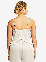 Alt View 2 Thumbnail - Ivory Split Back Whisper Satin Cami Top