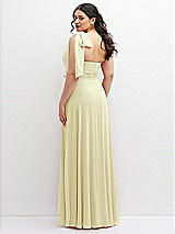 Alt View 3 Thumbnail - Butter Yellow Chiffon Convertible Maxi Dress with Multi-Way Tie Straps