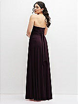 Alt View 6 Thumbnail - Deep Plum Chiffon Convertible Maxi Dress with Multi-Way Tie Straps