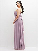 Alt View 5 Thumbnail - Suede Rose Chiffon Convertible Maxi Dress with Multi-Way Tie Straps