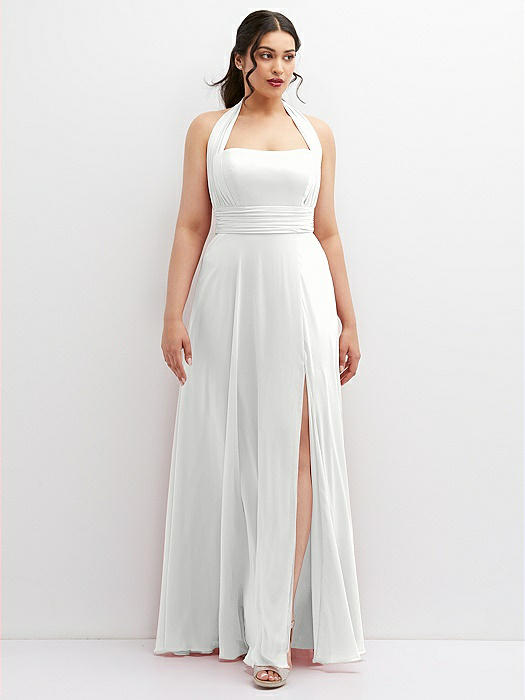 Chiffon Convertible Maxi Dress with Multi-Way Tie Straps