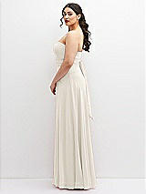 Alt View 5 Thumbnail - Ivory Chiffon Convertible Maxi Dress with Multi-Way Tie Straps