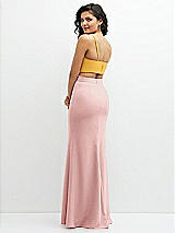 Alt View 2 Thumbnail - NYC Yellow Crepe Mix-and-Match Midriff Corset Top 