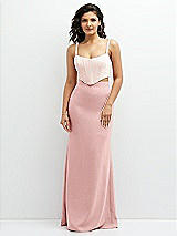 Alt View 1 Thumbnail - Blush Crepe Mix-and-Match Midriff Corset Top 