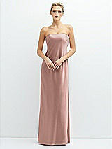 Front View Thumbnail - Neu Nude Strapless Maxi Bias Column Dress with Peek-a-Boo Corset Back