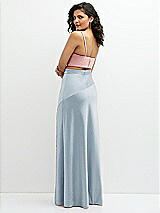Rear View Thumbnail - Mist Satin Mix-and-Match High Waist Seamed Bias Skirt