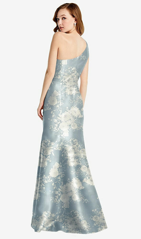 Back View - Porcelain Blue Seraphina Floral Bella Bridesmaids Dress BB137